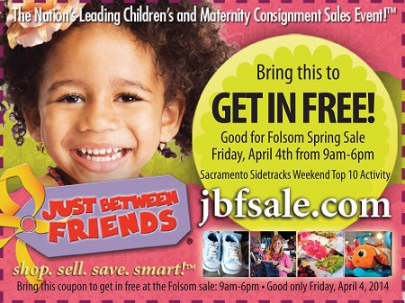 Just Between Friends Spring Sale Coupon Sacramento Sidetracks